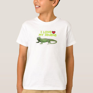 私のイグアナのTシャツを愛して下さい Tシャツ