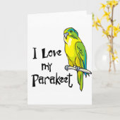 私のインコが大好き カード (黄色い花)