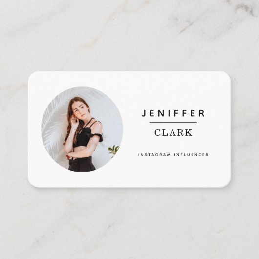  私のインスタグラ後を追ムミニマリストソーシャルメディア  名刺 (正面)