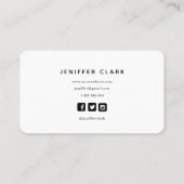  私のインスタグラ後を追ムミニマリストソーシャルメディア  名刺 (裏面)