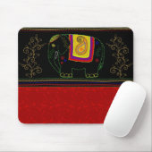 私のインドゾウ-インド赤 マウスパッド (マウス)