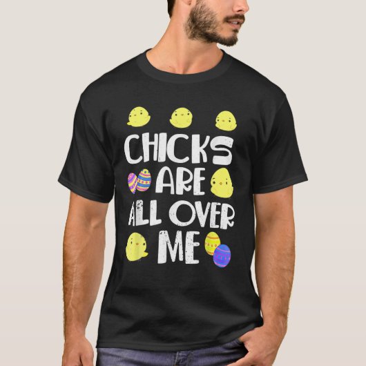 私のイースターの日はチクおもしろいが過ぎている Tシャツ (正面)
