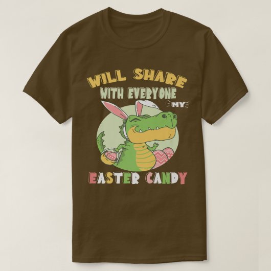 私のイースターキャンディ共有を皆と一緒にウィル Tシャツ (デザイン正面)