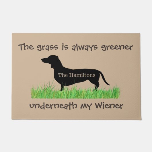 私のウィナーの下の草は緑が多い ドアマット (正面)