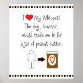 私のウィペットはピーナッツバターが大好き ポスター (正面)