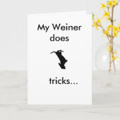 私のウィーナーはあなたの誕生日にトリックをする カード (黄色い花)