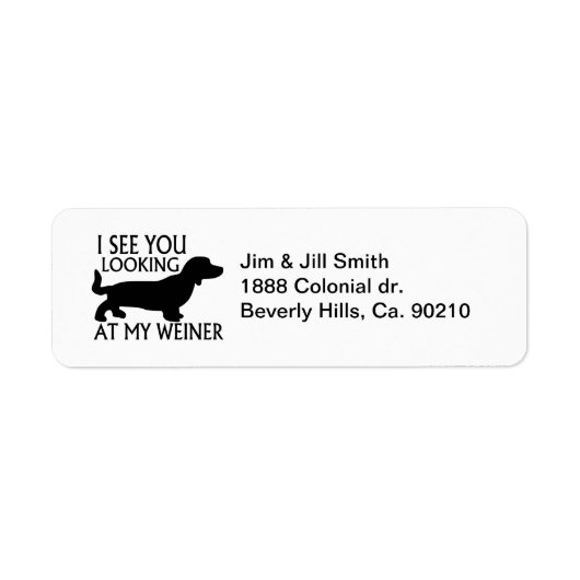 私のウィーナー ラベル (正面)