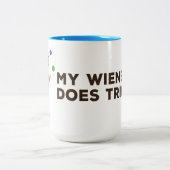 私のウインナーはトリック ツートーンマグカップ (中央)