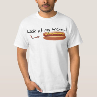 私のウインナーを見て下さい! ワイシャツ Tシャツ