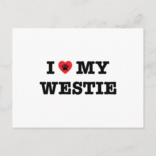私のウェスティが大好き ポストカード (正面)