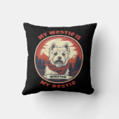 私のウェスティーは私のベストキュートなウエストハイランドテリア クッション (裏面)