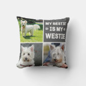 私のウェスティーは私のベストドッグの恋人の写真コラージュ クッション (正面)