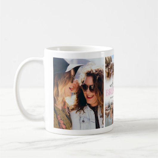 私のウェディングガールになってくれる？ フォトコラージュ コーヒーマグカップ (左)