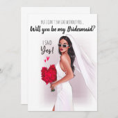 私のウェディングパーティにいてくれますか？ カード (正面/裏面)