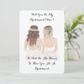 私のウェディングパーティにいてくれませんか？カード 招待状 (スタンド正面)