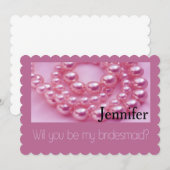 私のウェディングパーティにいてくれませんか？ 招待状 (正面/裏面)