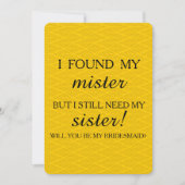私のウェディングパーティにいてくれる?(お願い) 招待状 (正面)