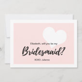 「私のウェディングパーティにいてくれる？」 | かわいいカリグラフィー 招待状 (正面)