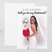 私のウェディングパーティにいてくれる? カード (正面/裏面)