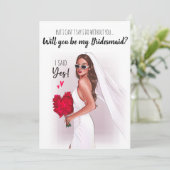 私のウェディングパーティにいてくれる？ カード (スタンド正面)