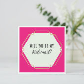 私のウェディングパーティにいてくれる？ 招待状 (スタンド正面)