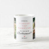 私のウェディングパーティにいてくれる? 2枚の写真 コーヒーマグカップ (中央)