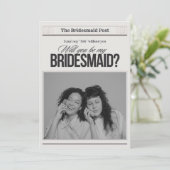 私のウェディングパーティーにいてくれませんか?ブライドズメイドの提案 招待状 (スタンド正面)