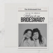 私のウェディングパーティーにいてくれませんか?ブライドズメイドの提案 招待状 (正面/裏面)