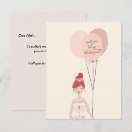 私のウェディングパーティーにいてくれる？ | ウェディングパーティーの招待状 招待状