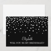 私のウェディングパーティーにいてくれる？ 招待状 (正面/裏面)