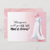 「私のウェディングパーティーにいてくれる？」 招待状 (正面/裏面)