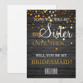 私のウェディングパーティーにいてくれる？ 招待状 (正面/裏面)