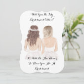 私のウェディングパーティーになってくれますか？ カード (スタンド正面)