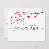 私のウェディングパーティーになってくれますか？ 桜の花のウェディング 招待状 (正面)