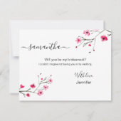 私のウェディングパーティーになってくれますか？ 桜の花のウェディング 招待状 (裏面)