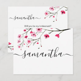 私のウェディングパーティーになってくれますか？ 桜の花のウェディング 招待状