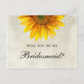 私のウェディングパーティーになってくれませんか？　サンキュー・ラスティックウェディング インビテーションポストカード (正面)