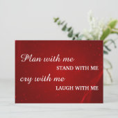 私のウェディングパーティーになってくれる？（お願い） 招待状 (スタンド正面)