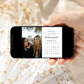 私のウェディングパーティーになってくれる？ カレンダー詳細カード 招待状