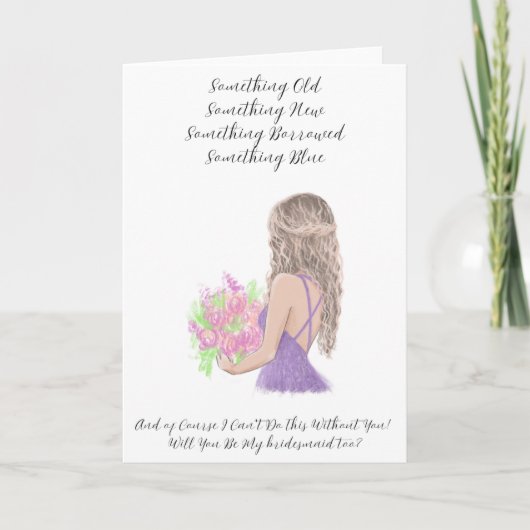 私のウェディングパーティーになってくれる？ カード (正面)