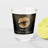 私のウェディングパーティーになってくれる？ - ゴールドリップス ショットグラス (正面)