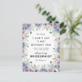 私のウェディングパーティーになってくれる？ | 多肉植物の花束 招待状 (スタンド正面)