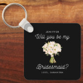 私のウェディングパーティーになってくれる？　心からのお願い キーホルダー (正面)