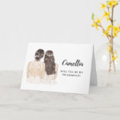 私のウェディングパーティーになってくれる？ - 結婚式の仲人にお願いするカード カード (黄色い花)