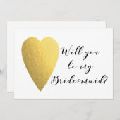 私のウェディングパーティーになってくれる？ | 結婚式 招待状 (正面/裏面)