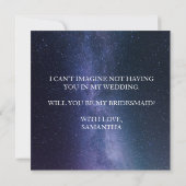 私のウェディングパーティーになってくれる？銀河のウェディングスター 招待状 (裏面)