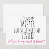 私のウェディングパーティーの中で一番大切な人になってくれる？(Watashi no ueddingu 招待状 (正面/裏面)