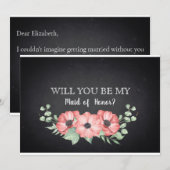 私のウェディングパーティーの仲人になってくれる？ 招待状 (正面/裏面)