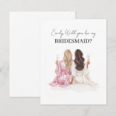 私のウェディングパートナーになってくれる？ 招待状 (正面/裏面)