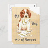 私のウェルシュプリ食べンガーの宿題 ポストカード (正面/裏面)